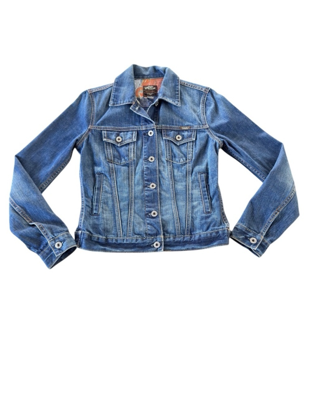 Lucky Brand Denim Trucker Jacket XS Vintage Wash Jean Jacket Classic Fitted - Picture 8 of 13